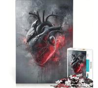 1000 Piece Jigsaw Puzzles for Teenagers Abstract Broken Heart, Hands-on Game, Difficult Challenge, Unique Birthday And Gifts 50x75cm