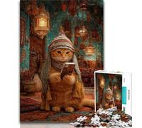 1000 Piece Jigsaw Puzzles for Teenagers Abstract Cat,Toys Educational Games Stress Relieving Artists Collection,Fine Art 38x26cm