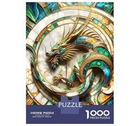1000 Piece Jigsaw Puzzles for Teenagers Abstract Japanese Dragon Jigsaws for Adults Toy Wall Decor Staycation Kill Time Stress Reduction Gifts 70x50cm/1000pcs