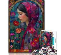 1000 Piece Jigsaw Puzzles for Teenagers Abstract Woman Puzzles for Teenagers,Decompressing Intellectual Educational Toy Birthday Gift (size 75x50cm)