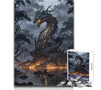 1000 Piece Jigsaw Puzzles for Teenagers Abyss Dragon Awakening Educational Game Presents for Women Secret Santa Gifts Size 38x26cm
