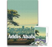 1000 Piece Jigsaw Puzzles for Teenagers Addis Ababa Skyline Challenging Game Toys Wall Decoration Gift For Birthdays Size 50x75cm