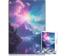 1000 Piece Jigsaw Puzzles for Teenagers Aesthetic Mountain Shape Brainteaser Family Games Improve Memory Birthday Gift Size 38x26cm