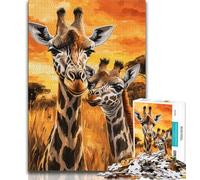 1000 Piece Jigsaw Puzzles for Teenagers African Animal Giraffe Teenager Jigsaw,Relax Games Is Ideal As A Gift for The Whole Family 75x50cm