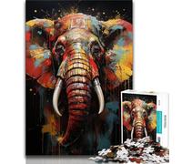 1000 Piece Jigsaw Puzzles for Teenagers African Elephant Teenager Jigsaw,Birthday Present, Gifts, Wall Art for Age 14 Years Up 26x38cm