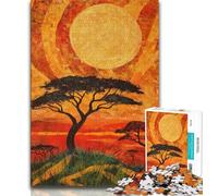 1000 Piece Jigsaw Puzzles for Teenagers African Grasslands,Family Entertainment Toys Is Ideal As A Gift for The Whole Family (38x26cm)