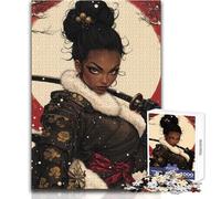 1000 Piece Jigsaw Puzzles for Teenagers Afro Samurai Woman Poster Challenging Game Toys Wall Decoration Gift For Birthdays Size 38x26cm
