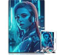 1000 Piece Jigsaw Puzzles for Teenagers AI Beutiful Girl Brainteaser Family Games Improve Memory Birthday Gift Size 38x52cm