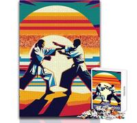 1000 Piece Jigsaw Puzzles for Teenagers Aikido Fight Wpap Sunset Brainteaser Family Games Improve Memory Birthday Gift Size 50x75cm