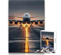 1000 Piece Jigsaw Puzzles for Teenagers Airliner Take Off Rainy Educational Game Presents for Women Secret Santa Gifts Size 38x52cm