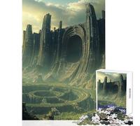 1000 Piece Jigsaw Puzzles for Teenagers Alien Desolation Fortress Home Decoration Toys Birthday Gifts Impossible Game for Birthday, Chrismas Size 50x75cm