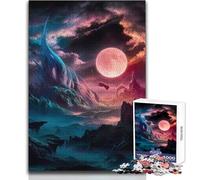 1000 Piece Jigsaw Puzzles for Teenagers Alien Moonlight Realms Educational Game Presents for Women Secret Santa Gifts Size 50x75cm