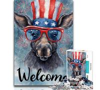 1000 Piece Jigsaw Puzzles for Teenagers American Donkey Teenager Jigsaw,Educational Games Home Decoration Suitable for Desktop Decoration (size 75x50cm)