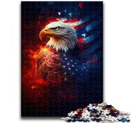 1000 Piece Jigsaw Puzzles for Teenagers American Flag Eagle Challenging Game Toys for Is Ideal As A Gift for The Whole Family 50x75cm