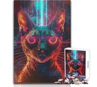 1000 Piece Jigsaw Puzzles for Teenagers Ancient Cat Ritual Brainteaser Family Games Improve Memory Birthday Gift Size 38x52cm