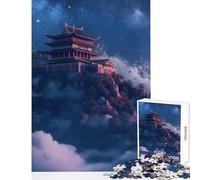 1000 Piece Jigsaw Puzzles for Teenagers Ancient Japanese Temple Educational Toy Great Gift Brain Teaser Game Artists Collection, Fine Art Size 50x75cm