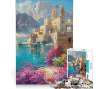 1000 Piece Jigsaw Puzzles for Teenagers Ancient Monastery by The Lake, Educational Toy, Tough Challenge, for Is Ideal As A Gift 50x75cm