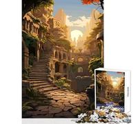 1000 Piece Jigsaw Puzzles for Teenagers Ancient Temple Home Decoration Toys Great Gift Educational Game Artists Collection, Fine Art Size 38x26cm
