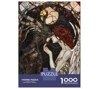 1000 Piece Jigsaw Puzzles for Teenagers Angel And Demon Stained Jigsaw for Adults Relax Games Hand Speed Race Deal As Gifts for The Whole Family 52x38cm/1000pcs
