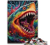 1000 Piece Jigsaw Puzzles for Teenagers Animal Art Shark Puzzles for Adults,Fun Present & Activity for Home,Toy for Rainy Days (38x26cm)