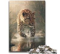 1000 Piece Jigsaw Puzzles for Teenagers Animal Cheetah Adult Puzzles,Stress Reliever Staycation Kill Time Enhance Love between Couples (38x26cm)