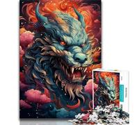 1000 Piece Jigsaw Puzzles for Teenagers Animal Colourful Dragon 1000 Piece Puzzle,for Educational Game Challenge Toy Deal As Gifts for The Whole Family (size 75x50cm)