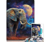 1000 Piece Jigsaw Puzzles for Teenagers Animal Elephant 1000 Piece Puzzle,Challenging Game for Is Ideal As A Gift for The Whole Family 38x26cm