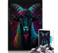 1000 Piece Jigsaw Puzzles for Teenagers Animal Goat Puzzles for Teenagers,Challenging Family Activity Games DIY Toy for Home Wall Decor Gifts (size 38x26cm)