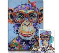 1000 Piece Jigsaw Puzzles for Teenagers Animal Monkey 1000 Pieces for Teenagers,Educational Games Home Decoration Suitable for Desktop Decoration (size 75x50cm)