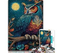 1000 Piece Jigsaw Puzzles for Teenagers Animal Owl Art Puzzles,Learning Educational Toys Family Games Unique Birthday And Gifts (size 75x50cm)