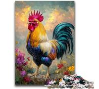 1000 Piece Jigsaw Puzzles for Teenagers Animal Rooster Adult Puzzles,Learning Educational Toys Family Games Unique Birthday And Gifts (50x75cm)