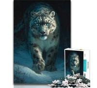 1000 Piece Jigsaw Puzzles for Teenagers Animal Snow Leopard Adult Puzzles,Stress Reliever Staycation Kill Time Wishlist with Santa Claus (size 75x50cm)