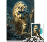 1000 Piece Jigsaw Puzzles for Teenagers Animal Snow Leopard Puzzles for Teenagers,Challenging Family Activity Games DIY Toy for Home Wall Decor Gifts (size 75x50cm)
