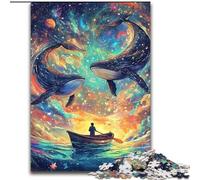 1000 Piece Jigsaw Puzzles for Teenagers Animal Whale Art, Learning Educational for Is Ideal As A Gift for The Whole Family (Size 50x75cm)