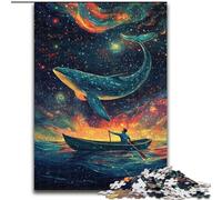1000 Piece Jigsaw Puzzles for Teenagers Animal Whale Art, Learning Educational for Is Ideal As A Gift for The Whole Family (Size 26x38cm)