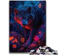 1000 Piece Jigsaw Puzzles for Teenagers Animal Wolf Art Artistic Wall Decor & Birthday Gift Idea for Friends, Home Office 26x38cm