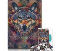 1000 Piece Jigsaw Puzzles for Teenagers Animal Wolf Art,Challenging To Complete But Fun And Humorous Birthday Present,Gifts,Wall Art 38x26cm