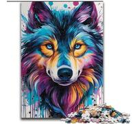 1000 Piece Jigsaw Puzzles for Teenagers Animal Wolf Art, Educational Games Home Decoration Suitable for Desktop Decoration (Size 50x75cm)