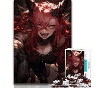 1000 Piece Jigsaw Puzzles for Teenagers Anime Demon Girl Adult Puzzles,Challenging Game Gifts for Is Ideal As A Gift for The Whole Family 38x26cm