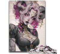 1000 Piece Jigsaw Puzzles for Teenagers Anime Demon Girl Family Game Stress Reliever Difficult Challenge Secret Santa Gifts 26x38cm