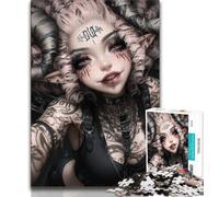 1000 Piece Jigsaw Puzzles for Teenagers Anime Demon Girl Teenager Jigsaw,Challenging Game for Is Ideal As A Gift for The Whole Family (size 75x50cm)
