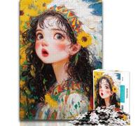 1000 Piece Jigsaw Puzzles for Teenagers Anime Girl Teenager Jigsaw,Birthday Present, Gifts, Wall Art for Age 14 Years Up 26x38cm