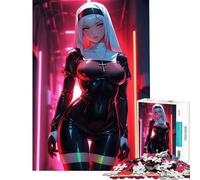 1000 Piece Jigsaw Puzzles for Teenagers Anime Latex Nun Toy Intellectual Game Hands-on Game Stress Reliever Great Gifts for Games (Size 50x75cm)