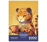 1000 Piece Jigsaw Puzzles for Teenagers Anthropomorphic Leopard Teenager Puzzles Relaxing Games Hand Speed Race Help The Brain Exercise 70x50cm/1000pcs