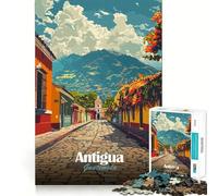1000 Piece Jigsaw Puzzles for Teenagers Antigua Guatemala Street View Clean Cut Art Creative Game Toy Relax Game Play Xmas Art Gift (38x52cm)