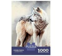 1000 Piece Jigsaw Puzzles for Teenagers Arctic Gray Wolf Adult Jigsaw Fun Games Perfect Decoration for Birthday, Chrismas 52x38cm/1000pcs