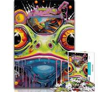 1000 Piece Jigsaw Puzzles for Teenagers Art Animal Frog Teenager Puzzles,Toys Educational Games Stress Relieving Unique Birthday And Gifts (size 75x50cm)