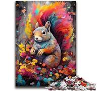 1000 Piece Jigsaw Puzzles for Teenagers Art Cute Squirrel Puzzles for Teenagers,Quiz Game Wall Decoration Unique Birthday And Xmas Gifts (38x26cm)