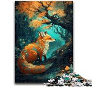 1000 Piece Jigsaw Puzzles for Teenagers Art Fox Under The Tree Educational Toys Unique Home Decor And Gifts for And Age 14 Years Up 26x38cm
