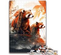 1000 Piece Jigsaw Puzzles for Teenagers Art Red Panda Puzzles,Educational Games Home Decoration Unique Home Decor And Gifts (26x38cm)